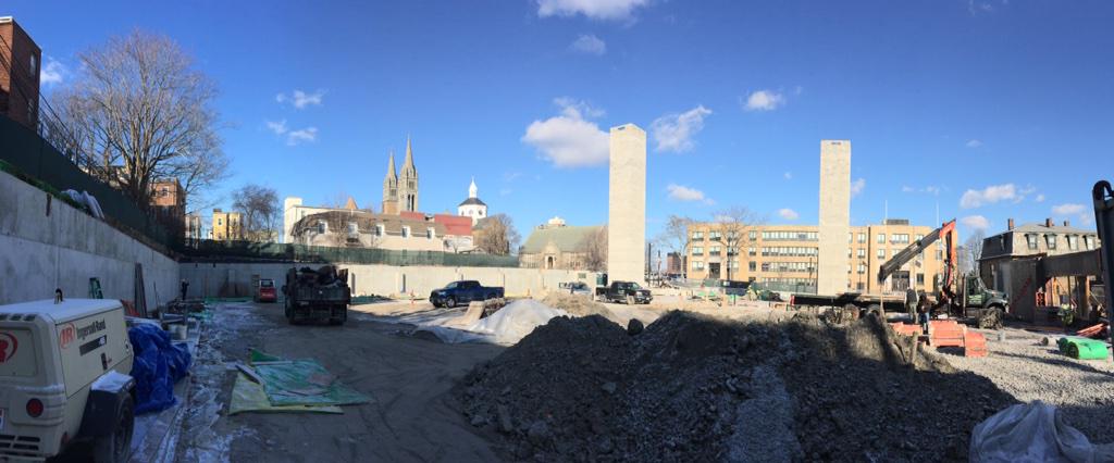 Blasting finished. Elevator towers up. Great to see our project with @HacinAssociates moving along.