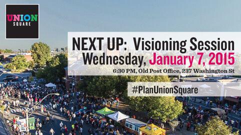Interested in the future of #PlanUnionSquare ? Join us tonight for the 1st public visioning session.