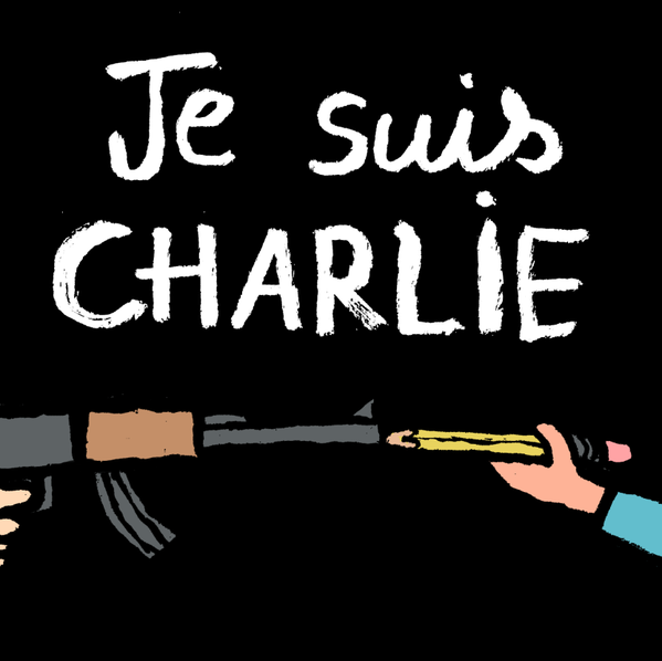 DailyMail's tweet image. How the world's cartoonists united behind #CharlieHebdo