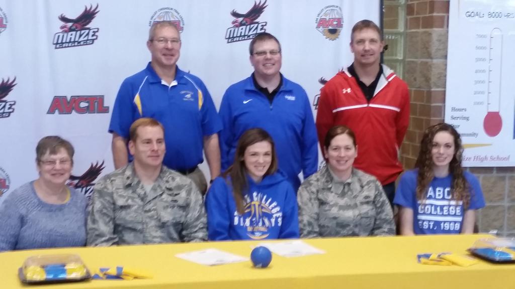 MaizeSports's tweet image. Congrats to Miranda White on signing her letter of intent to play basketball and run track at Tabor.