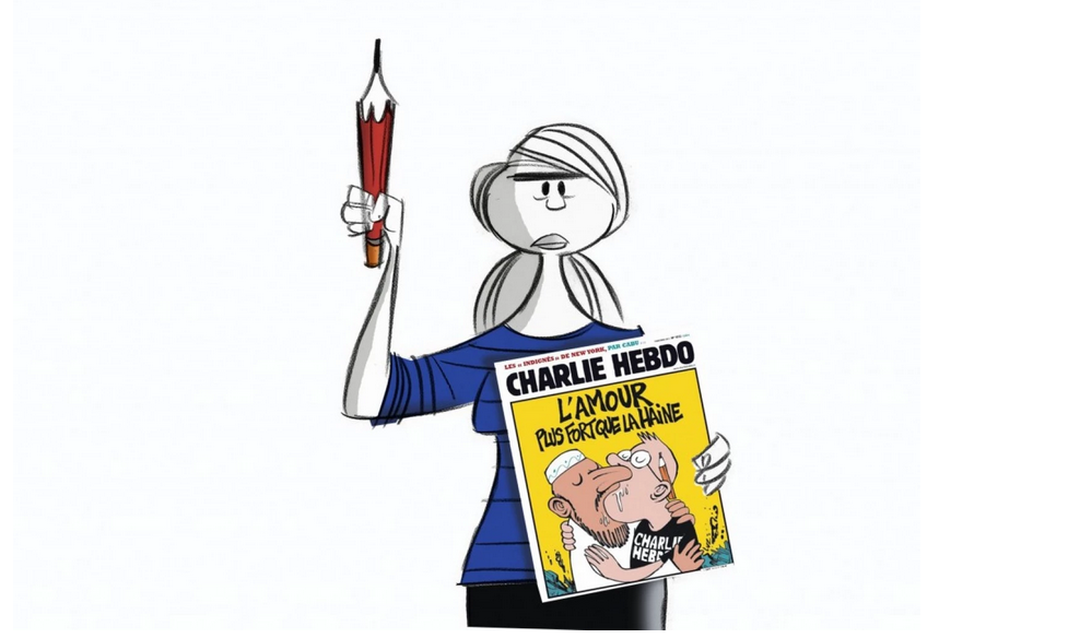 washingtonpost's tweet photo. #JeSuisCharlie: Cartoonists react to the Charlie Hebdo massacre in Paris http://t.co/Ush2eQPO1F (@anntelnaes) http://t.co/KQa0762OAg