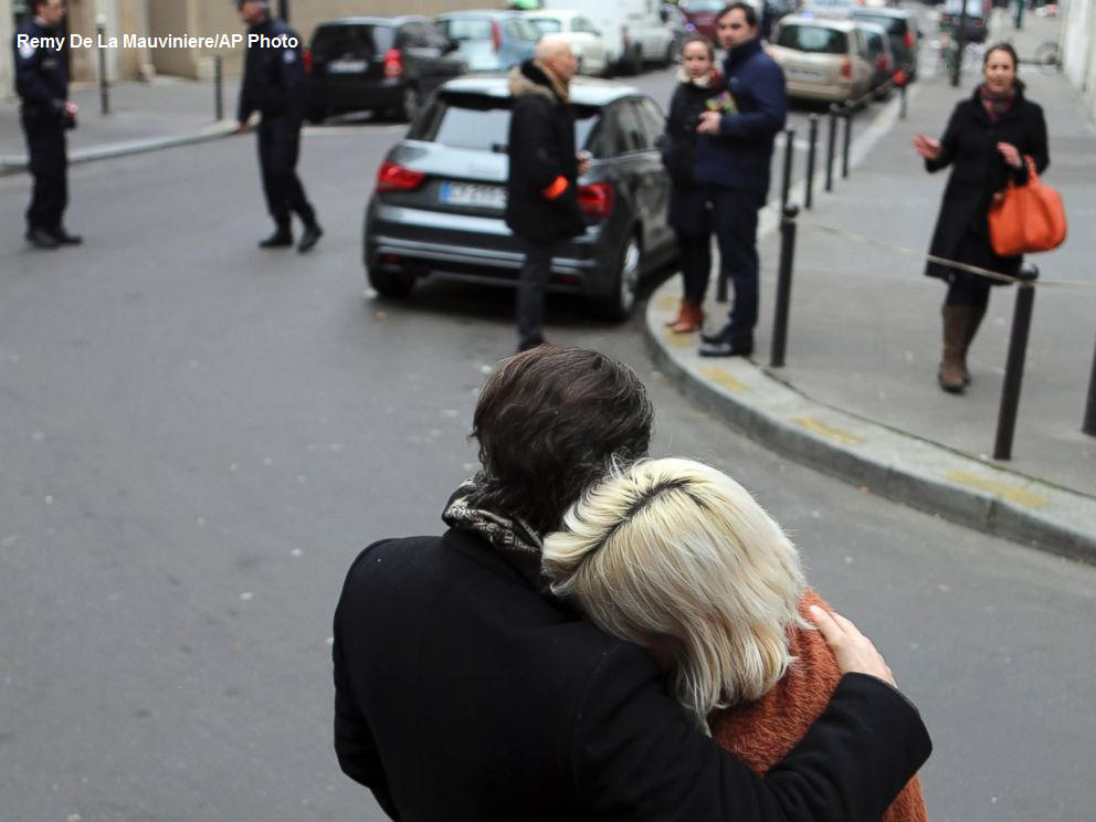 GMA's tweet photo. Paris terror attack: 12 dead, gunmen remain at large - UPDATES: http://t.co/qRG8qyRZoz

LIVE: http://t.co/LkVURZ2MRy http://t.co/OTRX0Ttt59