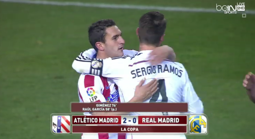 beINSPORTS's tweet photo. نهاية المباراة بفوز أتلتيكو مدريد! #أتلتيكو_مدريد 2 - 0 #ريال_مدريد. شاركونا تعليقاتكم! #beINcopadelrey #CopaDelRey http://t.co/VEA6n3S6GX