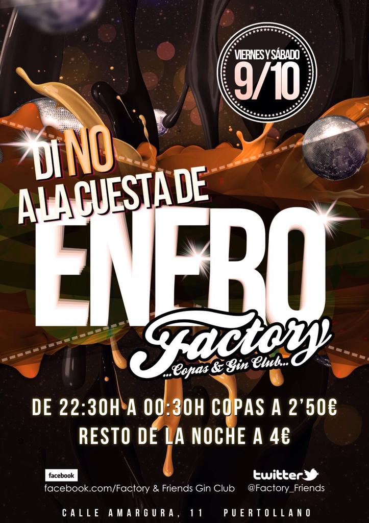 Factory_Friends's tweet image. Di no a la cuesta de enero!