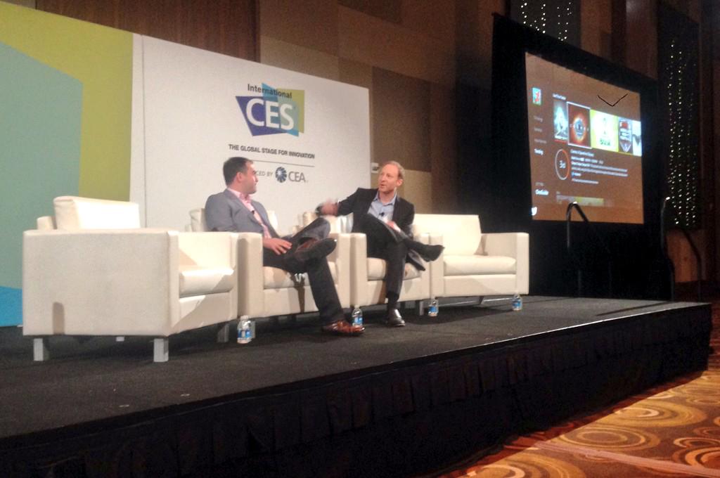 fishermp's tweet image. &quot;@JenP: Great CES conversation, on stage now @fishermp #datatainment http://t.co/tysKPC1OdC&quot; and @ColonelDebugger !!