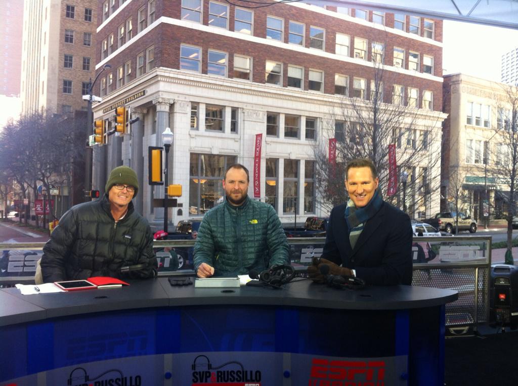 <a href="/dannykanell/">Danny Kanell</a> joined <a href="/notthefakeSVP/">Scott Van Pelt</a> &amp; <a href="/ryenarussillo/">Russillo</a> at Sundance Square in Forth Worth, TX
