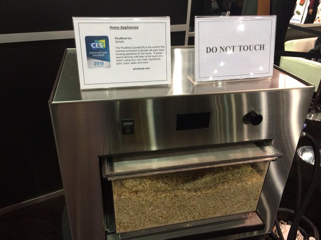 jonathanpopp's tweet image. Internet-connected automatic all-grain beer brewing appliance for the home.... #yesplease #CES2015