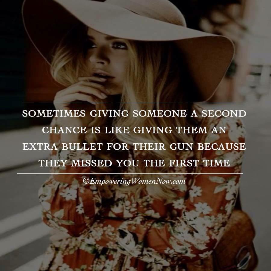 The thing about second chances...