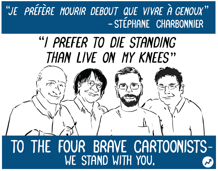 “I prefer to die standing than live on my knees” #JeSuisCharlie