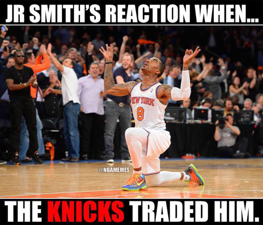 BasketballPics's tweet photo. JR Smith's reaction 😂 http://t.co/jZrmjG41mB