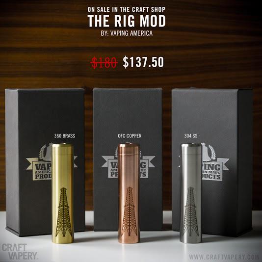 CraftVapery's tweet image. Now on sale in the CRAFT SHOP: The Rig Mod by @VAPEAMP! Get yours today before they&apos;re gone! #CRAFTVAPERY #rigmod