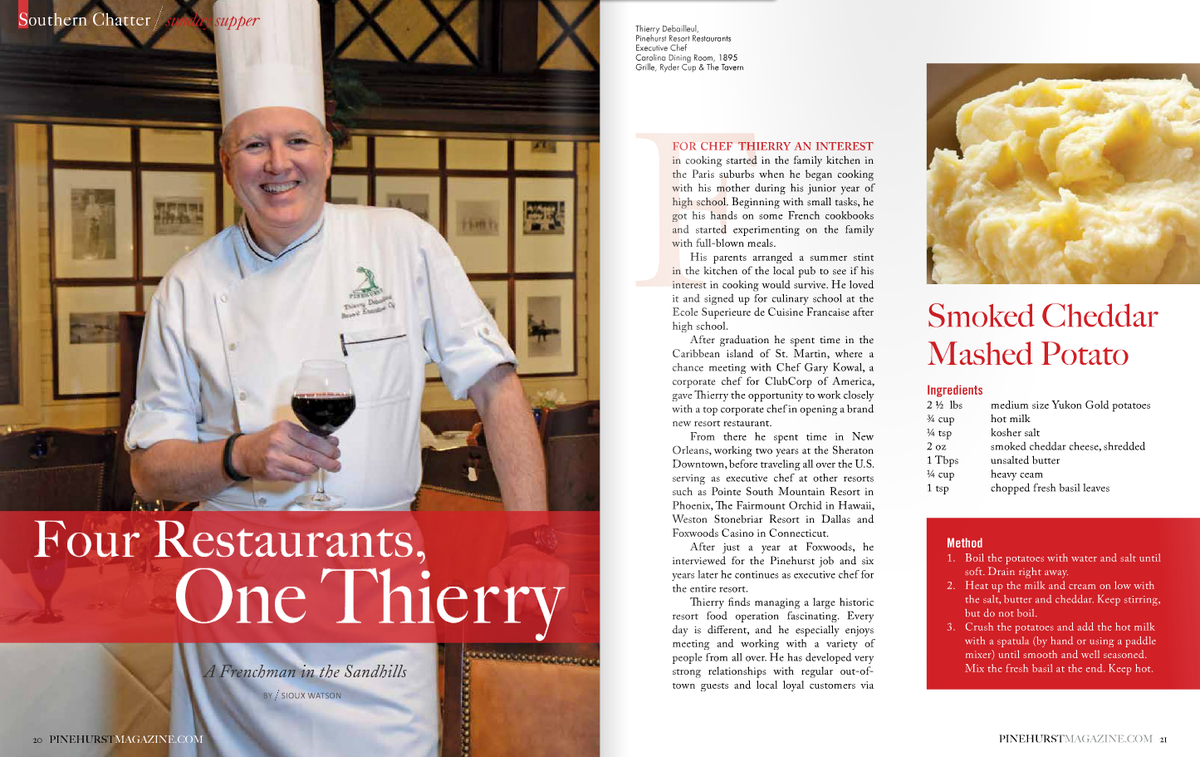 PinehurstResort's tweet photo. Check out Executive Chef Thierry Debailleul in @PinehurstMag: http://t.co/hObO0c0KHj 

WATCH: http://t.co/gp2eHwll0q http://t.co/k6kvwoKhJs