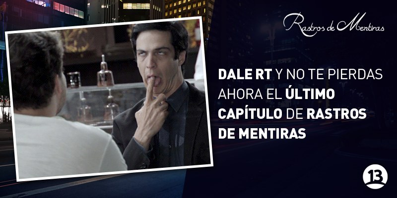 canal13's tweet photo. ¡EMPEZÓ! Dale RT y no te pierdas AHORA la repetición del último capítulo de #RastrosDeMentiras http://t.co/sHRfJXEINp