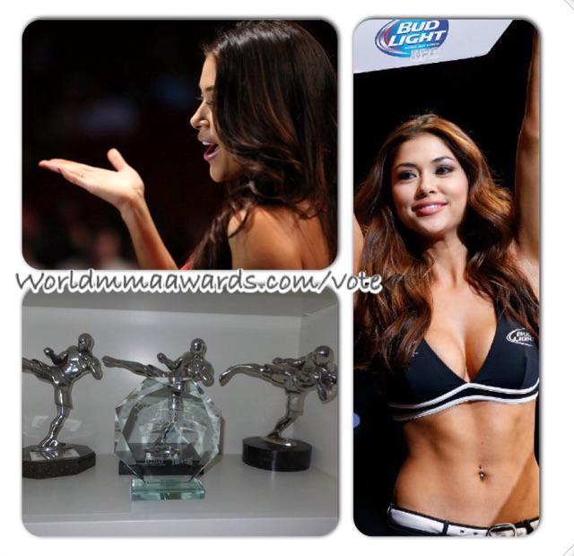 Repping @ufc the past few years!Thx for nominating me #ringgirloftheyear #voteforme http://t.co/h3GKwkWKYB