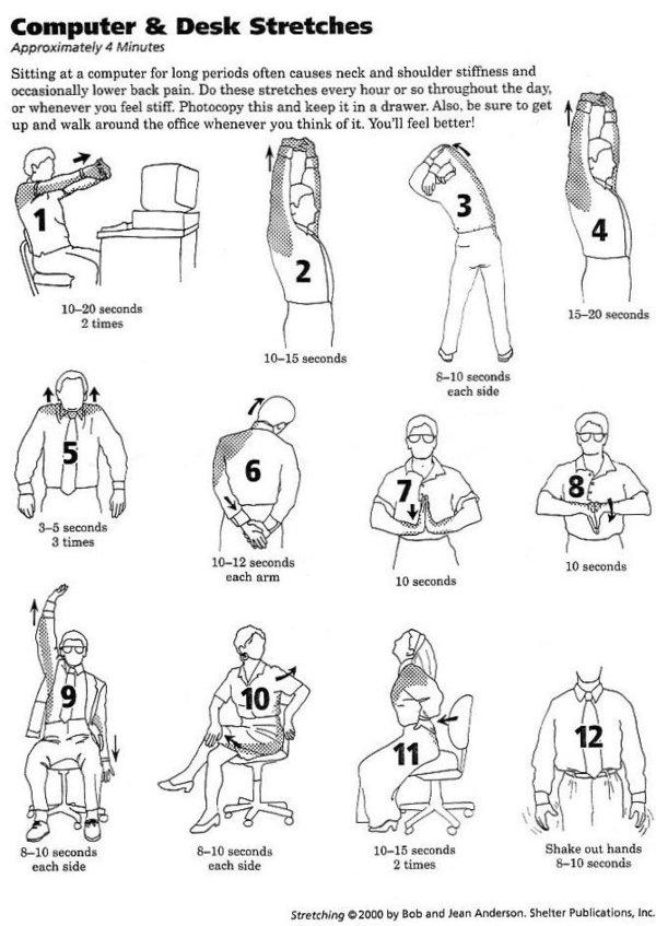 BlackwaterMen's tweet photo. Feeling tired at work? Stretch out, try these simple exercises, and be stress-free! http://t.co/ChaSl3r7aD