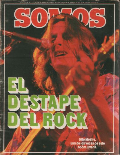 1982 - El destape del rock. Nito Mestre, una de las voces de este boom juvenil.