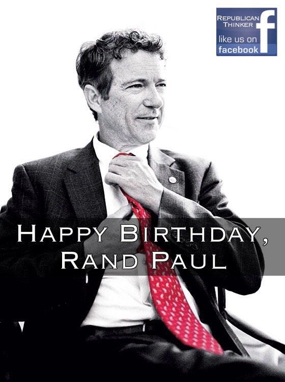 Happy Birthday Mr. President.... I mean Senator Rand Paul! 