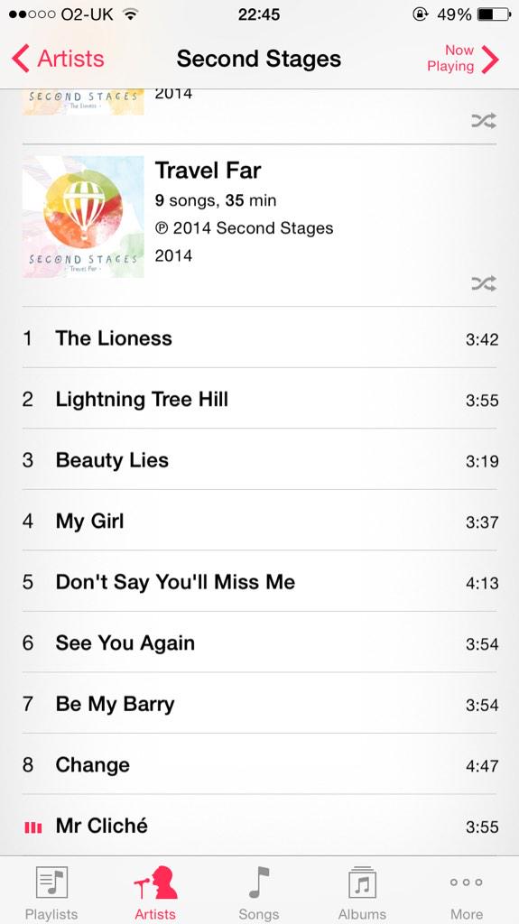 TomHoffers's tweet photo. Absolutely loved listening to @SecondStages album this evening. Not a bad song on the album! Well done guys! http://t.co/xV3TJpj9EF