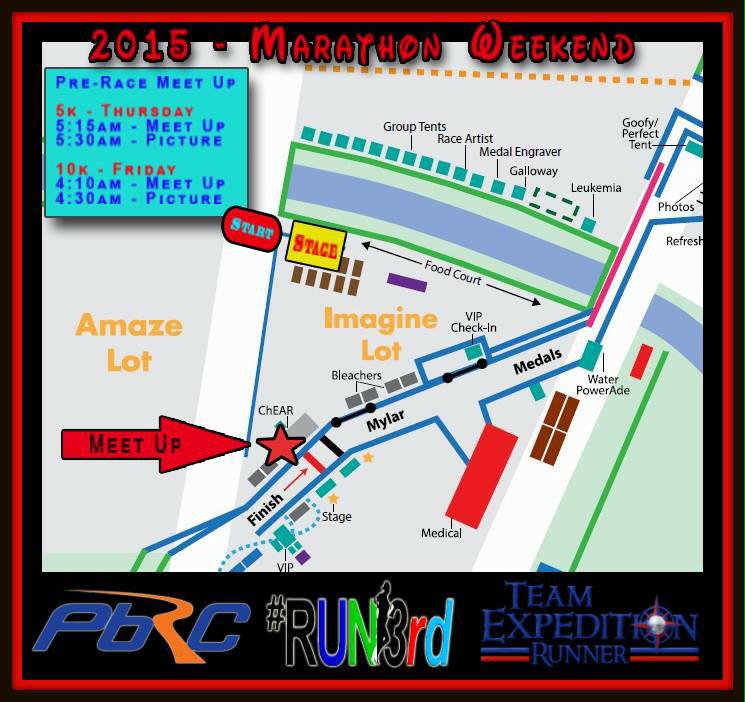 PacebookRunClub's tweet image. Good luck to all our 5k and Dopey racers!!! Here is your pre-race Meet up map for Tomorrow and Friday!!! #PbRC