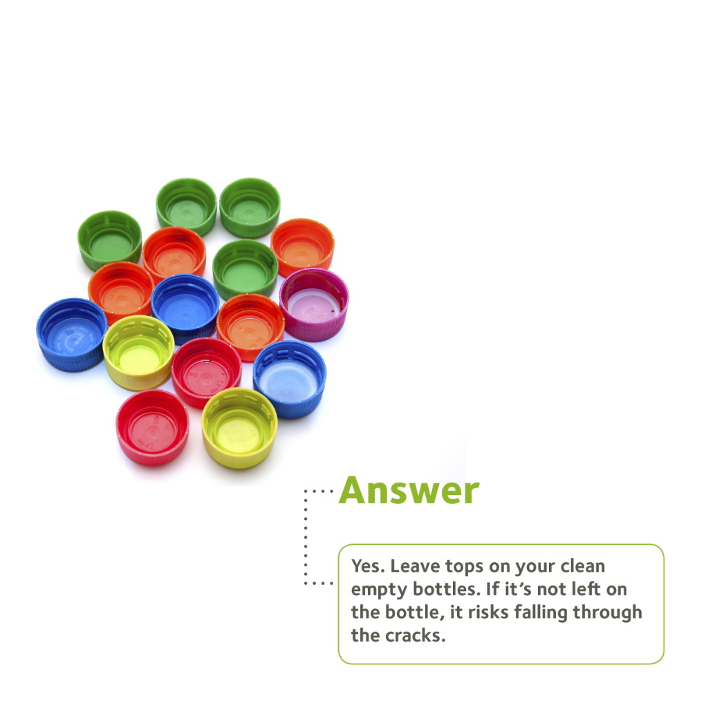 LSUlover4ever's tweet image. #Recycling Quiz: Can bottle tops go in your recycling container? Learn via @WasteManagement rorr.com