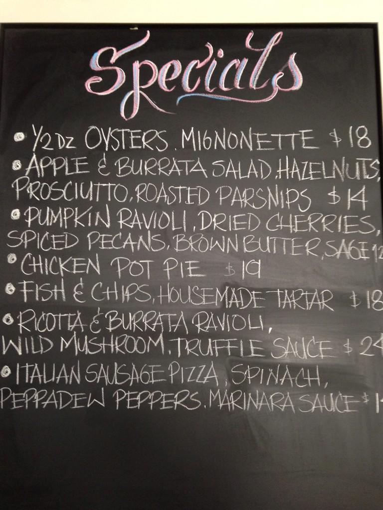 On Special Tonight- Pumpkin Ravioli, Dried Cherries, Spiced Pecans, Brown Butter, Sage &amp; more!