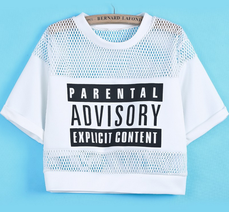 OpulentStore's tweet photo. Parental advisory mesh tops

Now available at http://t.co/uwHSon3BVk http://t.co/q7UujaGLXL
