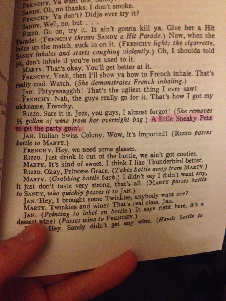 xlivy10x's tweet image. even the grease script knows