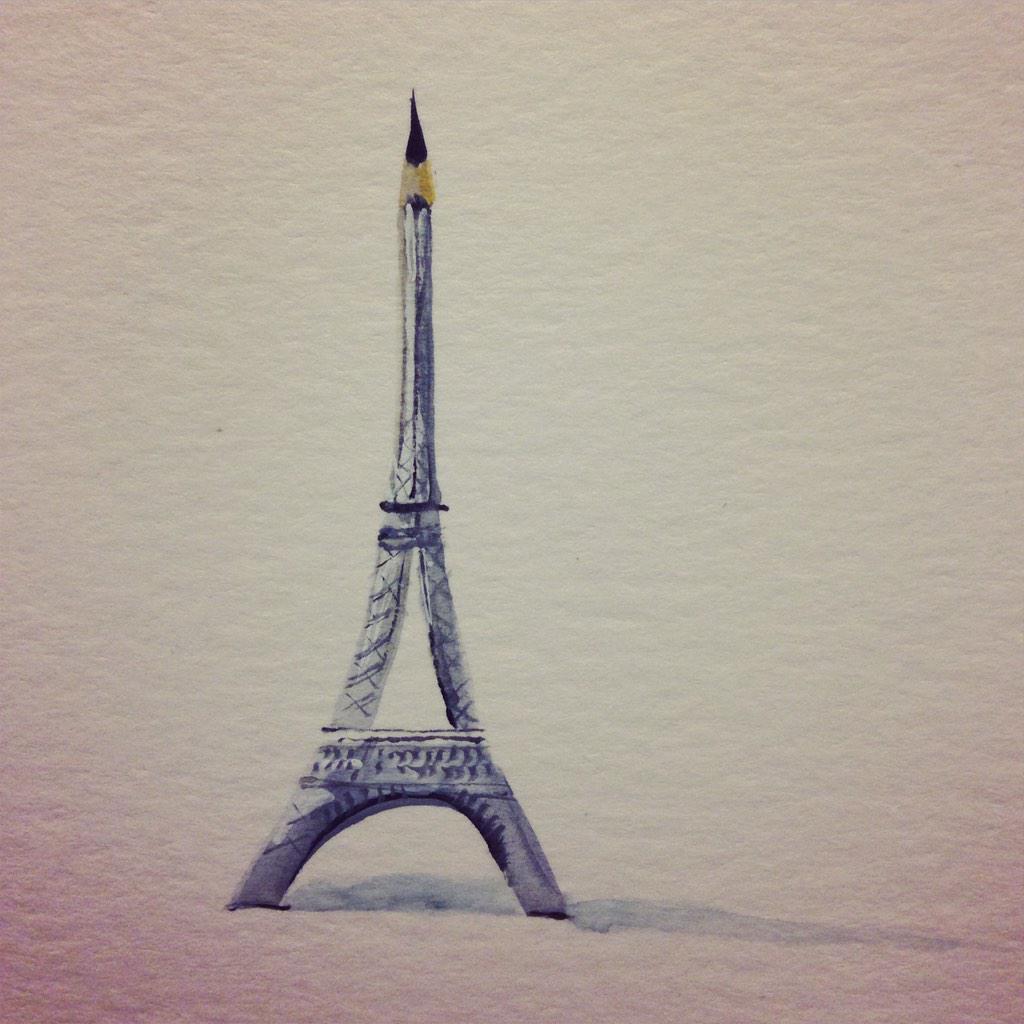 sunny_hundal's tweet image. Also love this illustration by @LucyEldridge24 on #CharlieHebdo