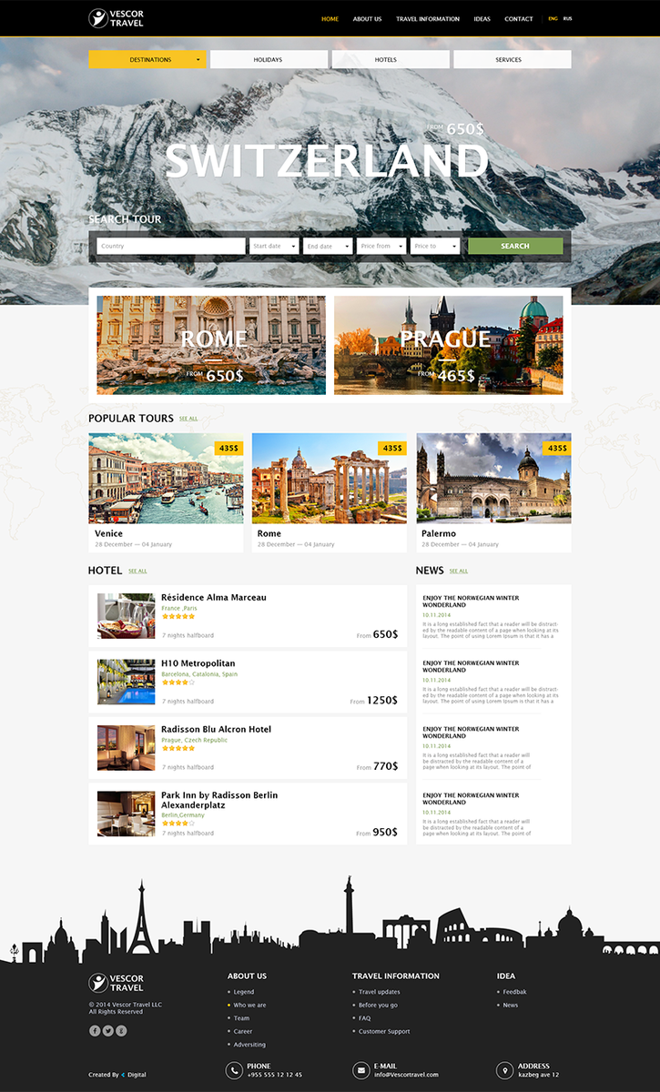 DigitalDesignGe's tweet image. ჩვენი ახალი ნამუშევარი:
Vescor Travel 
vescortravel.com