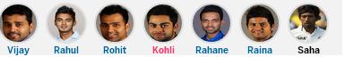 bhaveshp29's tweet image. India's first #7player's names starts from 2 plyr's #ShortName
#VK @imVkohli and #RS @ImRo45 @ESPNcricinfo #INDvsAUS