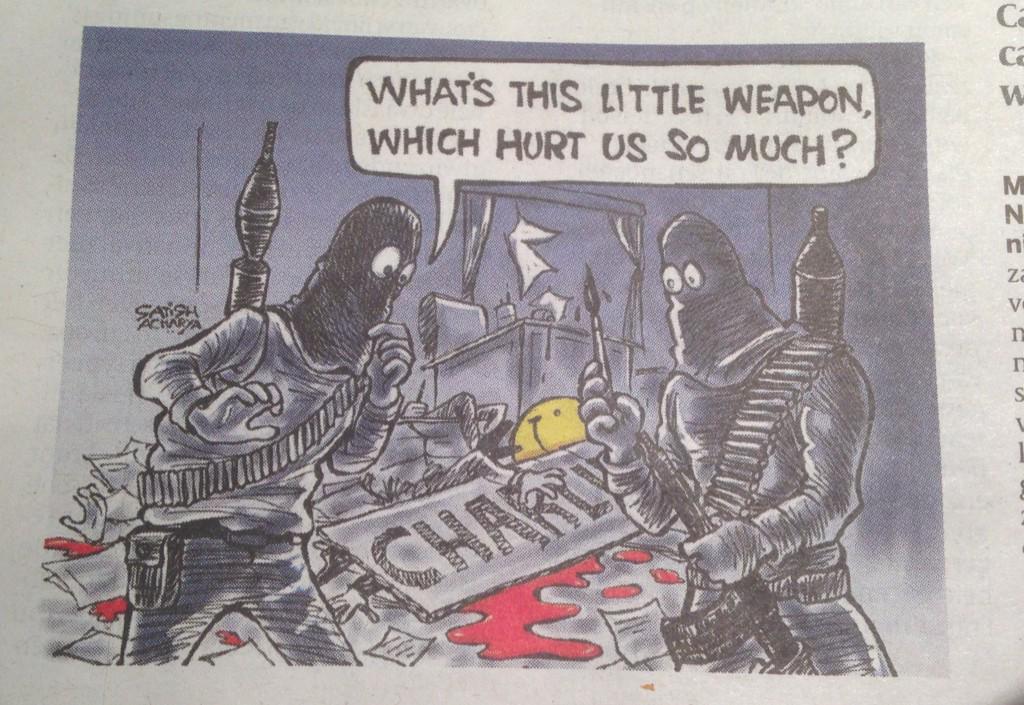 Bastiaan Rijpkema On Twitter What S This Little Weapon Which Hurt Us So Much Charliehebdo Vk Http T Co Nxmqoledau