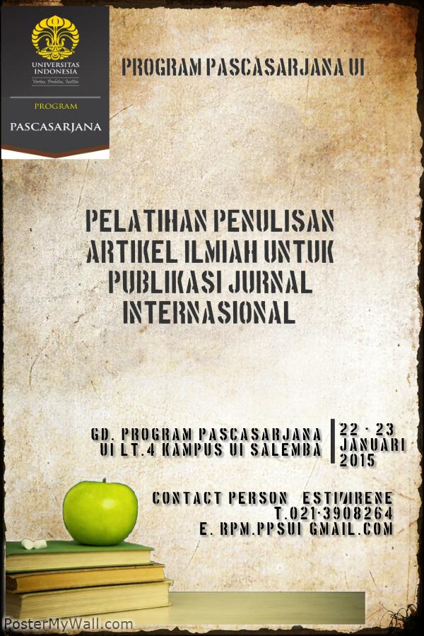#agendaUI Pelatihan Penulisan Artikel Ilmiah utk Publikasi Jurnal Internasional. 22-23 Januari uiupdate.ui.ac.id/article/pelati…