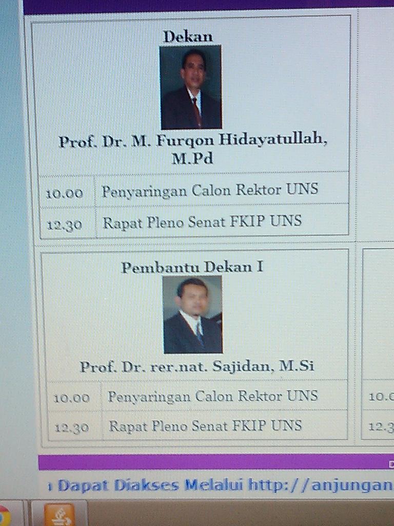 Hari ini penyaringan bakal calon rektor uns. Kabarnya akan ada 5 calon yang aiap utk jadi UNS1.