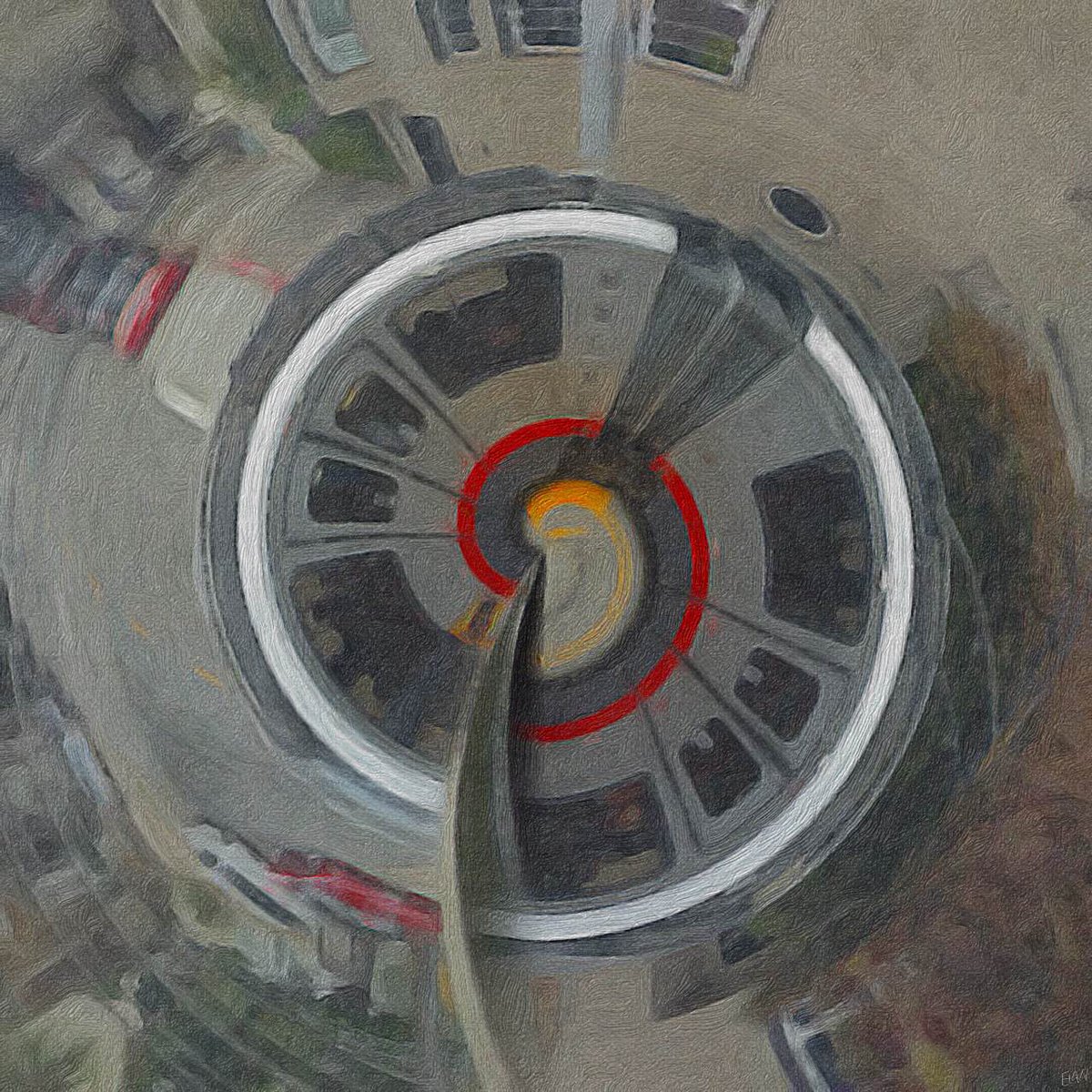 Evanderson's tweet photo. @munidiaries Check out this picture I edited on some app called brushstroke. #muni #SF #brushstroke #tinyplanets http://t.co/3AwsDEfYbT