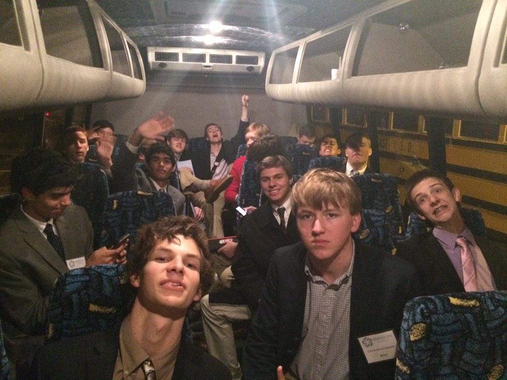 Karch_SBS's tweet photo. MUNSA delegates @SBS_Houston after the first session in a warm bus. #verycold #MUNSAXIX #needfood http://t.co/sqpftvMV4W