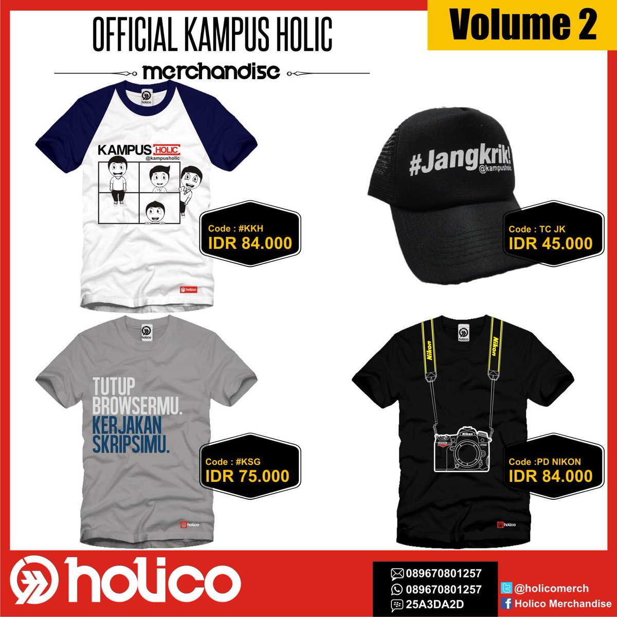 kampusholic's tweet image. RT #holicomerch: Pre Order Bulan Januari 2015| Volume 2