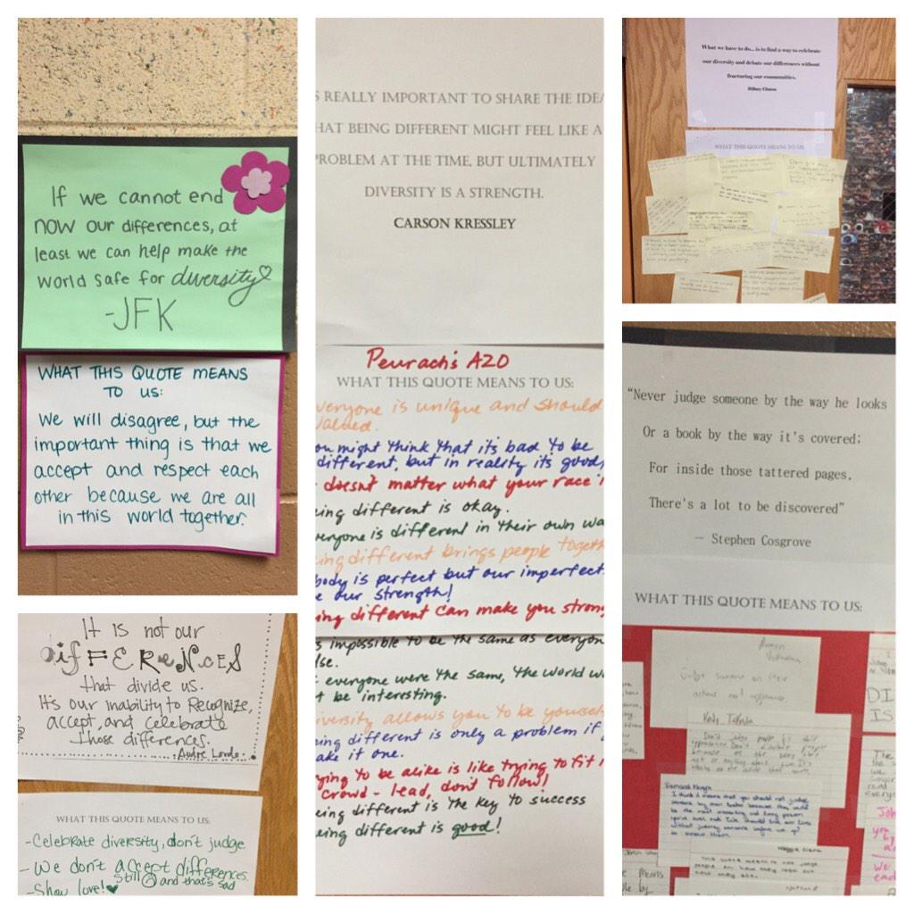 stusicknms's tweet photo. Diversity & inequality quotes inspire conversations in A20 to reflect on MLK's mission. #MLK #NMSInteract #nicework http://t.co/5Cwpd7WyRk