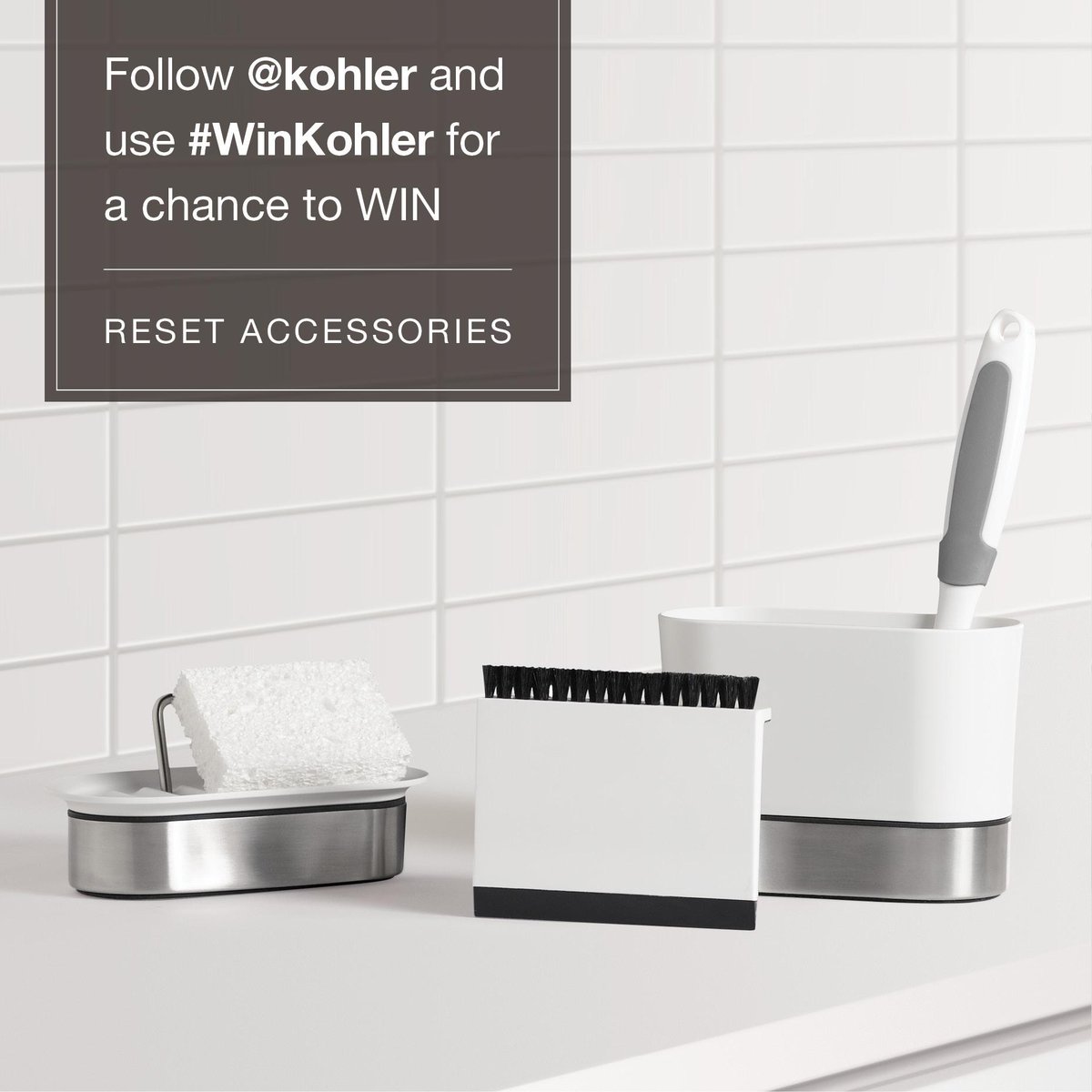 Kohler's tweet image. Come find your favorite item at our #KBIS2015 booth. Share a photo for a chance to win. #OnlyKohler #WinKohler