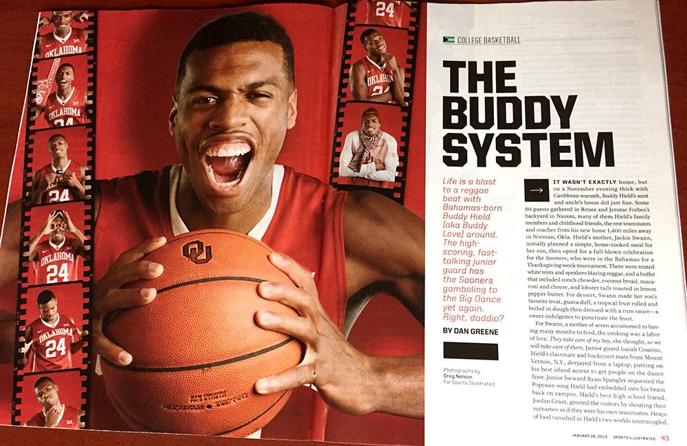 OU_MBBall's tweet photo. Great story on Buddy Hield (Big 12's leading scorer) &amp; the #Sooners in this week's Sports Illustrated (pages 42-46). http://t.co/weeQ2lrRc6
