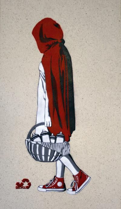 Fatcap's tweet photo. #Spraypaint vs wolves. By #Decycle (http://t.co/L7JQdeJFUG) #graffiti #streetart #artisaweapon #LittleRedRidingHood http://t.co/Alh9xxOwrV