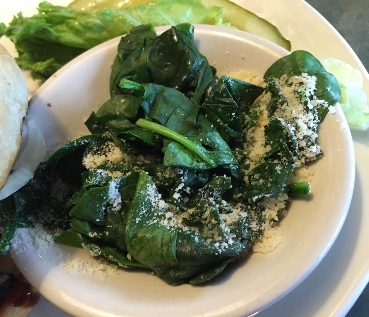pgillingham's tweet image. Spinach with a sprinkle of Parmesan cheese. Yum! @pactapp pactapp.com/shares/2411952…