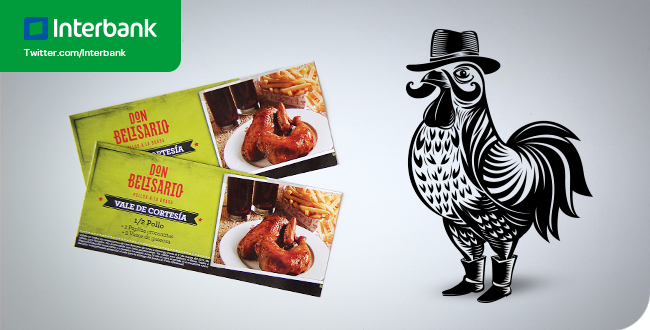 interbank's tweet photo. ¿Quieres pollito @Don_Belisario GRATIS?
Da RT, usa el HT #PollitoInterbank y menciona a la persona con la que irás ;) http://t.co/U24nCVZYnm