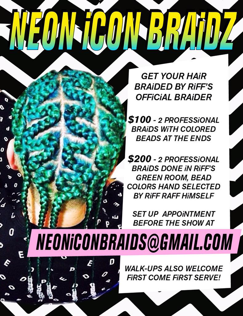 Tonight Columbia Music Farm Hair Braided Riff Raff Hair Stylist