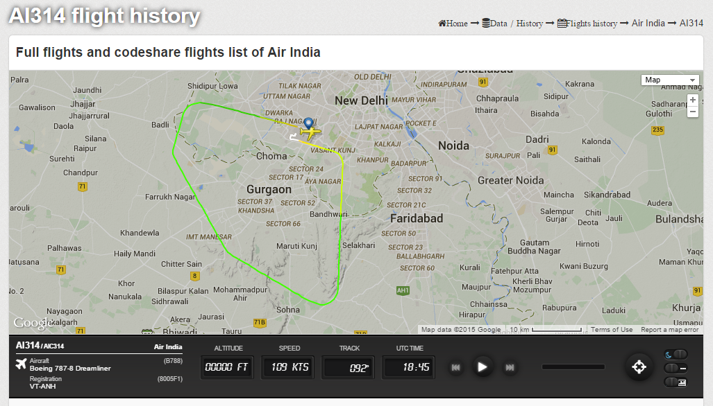 flightradar24's tweet photo. Two Air India B787 have diverted today #AI130 #AI113 and another one two days ago #AI314 http://t.co/UXJ5b11JUH