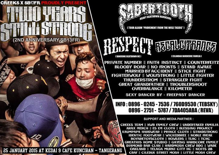 H-2 #TWOYEARSSTILLSTRONG <a href="/KEDAI9/">たかえす</a> TANGERANG <a href="/KILOMETER_HC/">Kilometer Hardcore</a> <a href="/RespectHardcore/">Respect Hardcore</a> <a href="/SABERTOOTH_TCHC/">Sabertooth Heavy</a> <a href="/RecalcitranceHC/">RECALCITRANCE</a>