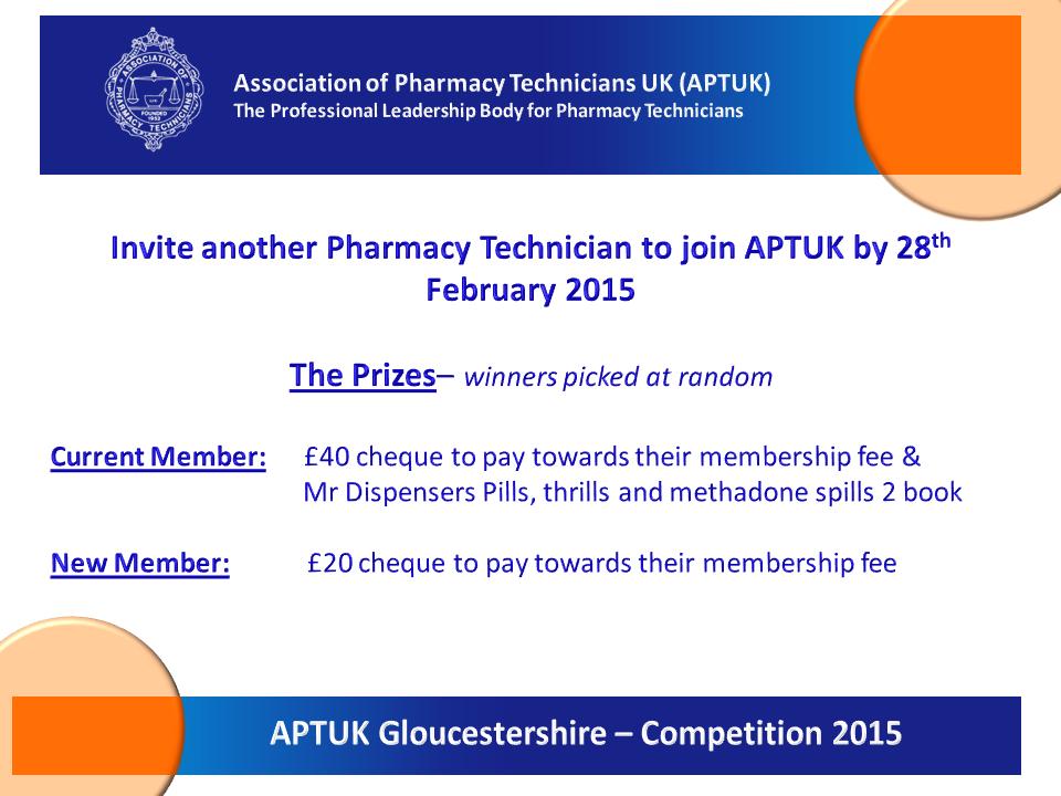 APTUKGshire's tweet photo. COMPETITION for Pharmacy Technicians 😁 Win £40 and @MrDispenser Book + £20 for colleague 😃
http://t.co/VvVhuECVxC http://t.co/qA79R6wZQD