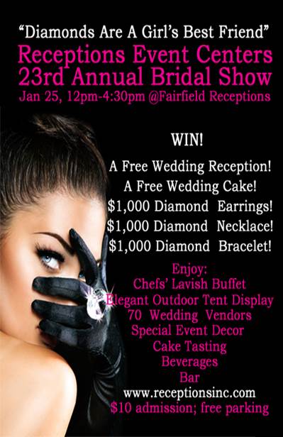 Getting Married??  Check out these awesome giveaways this Sunday at Receptions.  You could WIN a FREE RECEPTION!