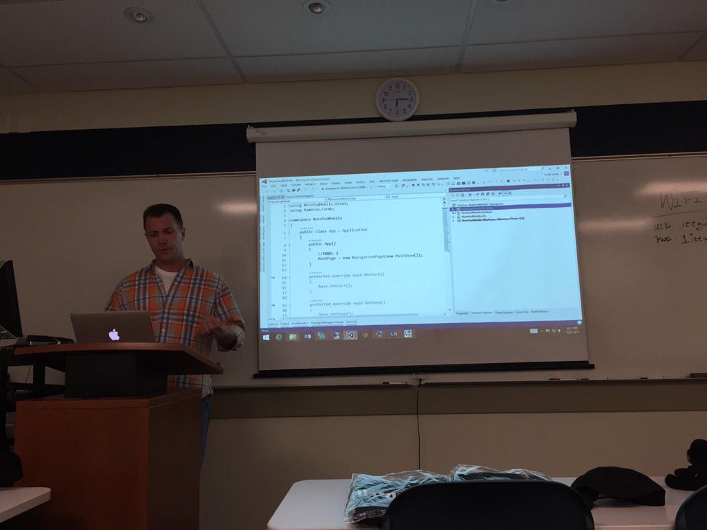 MSNMobileDev's tweet image. Excellent talk by Scott Smith last night on Xamarin Forms and MVVM Light! #Xamarin #code