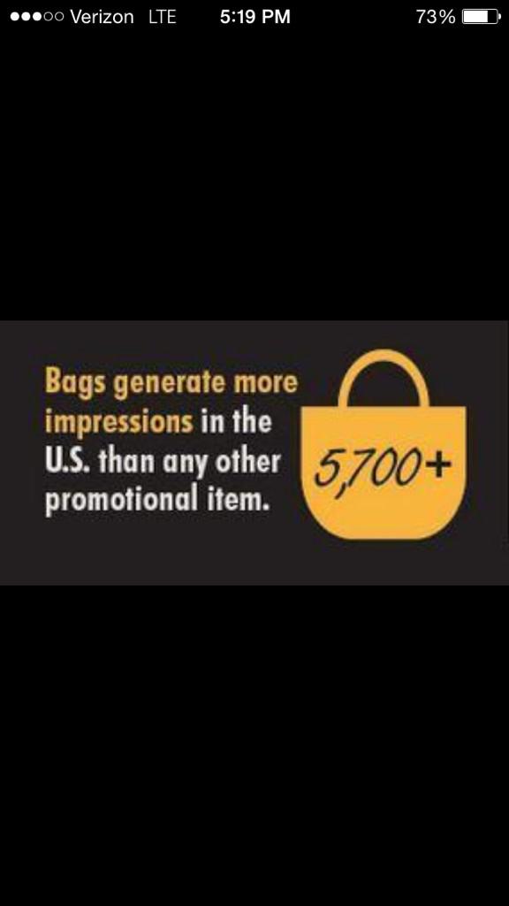 CertusPromo's tweet photo. Ever thought about giving away custom bags to your customers? Check out these numbers! http://t.co/H0feqdUped
