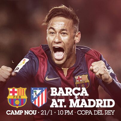 Aquest dimecres a les 22 h, Barça – Atlètic de Madrid. Us esperem al Camp Nou!
